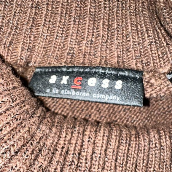 Axcess Brown Tunic, Cowlneck Sweater with Sash - Medium - Picture 6 of 6